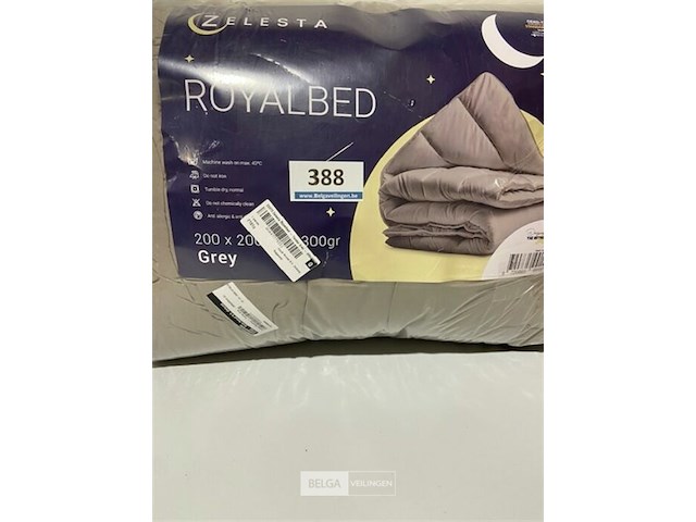 Zelesta royalbed een kleur grey 200 x 200 300 gr - afbeelding 2 van  3