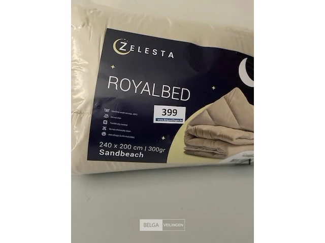 Zelesta royalbed een kleur sandbeach 240 x 200 300 gr - afbeelding 2 van  3