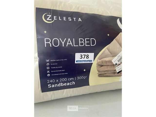 Zelesta royalbed een kleur sandbeach 240 x 200 300 gr - afbeelding 3 van  3