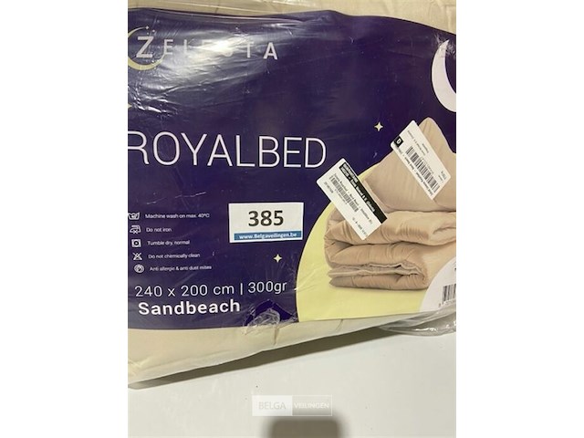 Zelesta royalbed een kleur sandbeach 240 x 200 300 gr - afbeelding 1 van  3