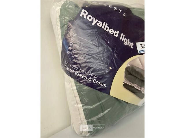 Zelesta royalbed light 140 x 200 green en cream 150 gr - afbeelding 2 van  3