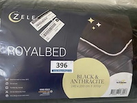 Zelesta royalbed twee kleuren anthracite en black 200 x 200 300 gr - afbeelding 2 van  3