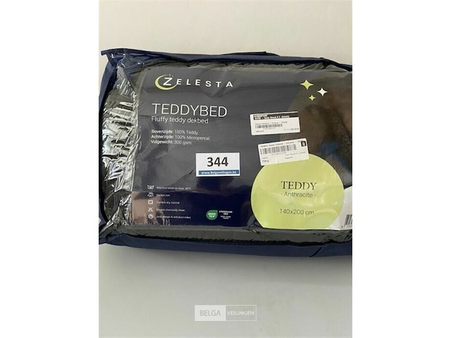 Zelesta teddybed fluffy anthracite 140 x 200 - afbeelding 1 van  3