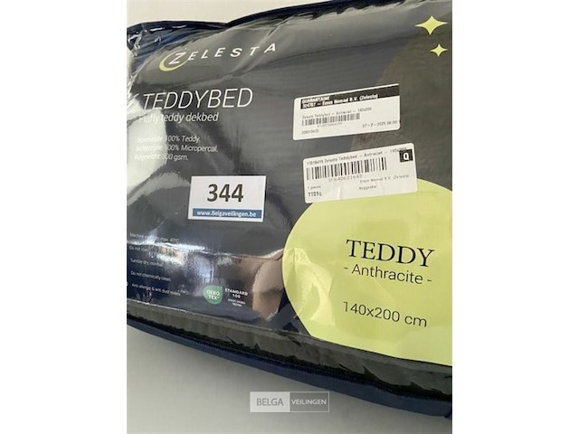 Zelesta teddybed fluffy anthracite 140 x 200 - afbeelding 3 van  3