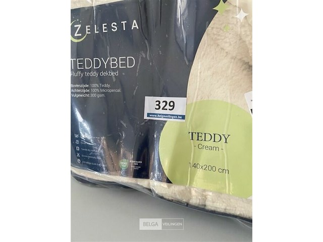 Zelesta teddybed fluffy cream 140 x 200 - afbeelding 1 van  3
