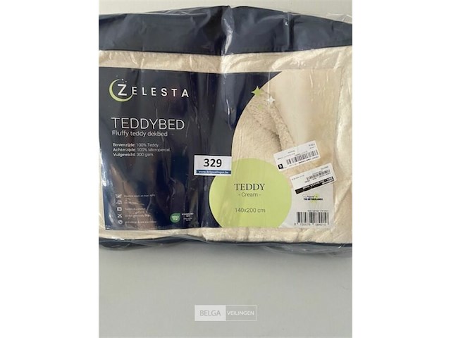 Zelesta teddybed fluffy cream 140 x 200 - afbeelding 3 van  3