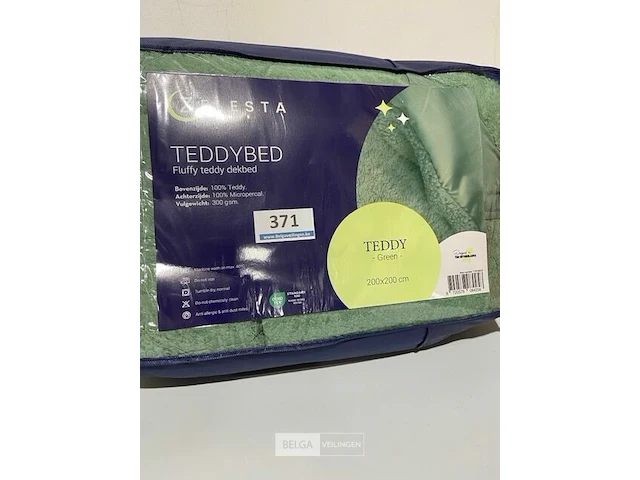 Zelesta teddybed fluffy cream 200 x 200 300 gr - afbeelding 2 van  3