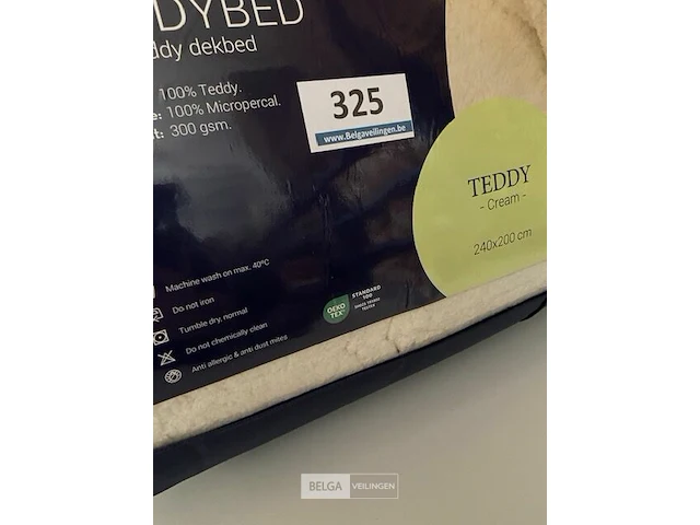 Zelesta teddybed fluffy cream 240 x 200 300 gr - afbeelding 3 van  3