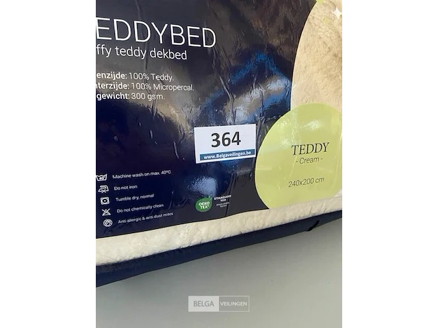 Zelesta teddybed fluffy cream 240 x 200 300 gr - afbeelding 3 van  3