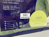 Zelesta teddybed fluffy green 140 x 200 300 gr - afbeelding 3 van  3