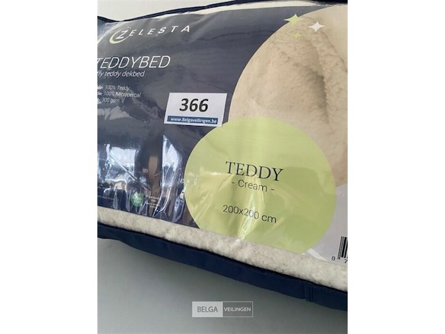 Zelesta teddybed fluffy green 200 x 200 300 gr - afbeelding 3 van  3