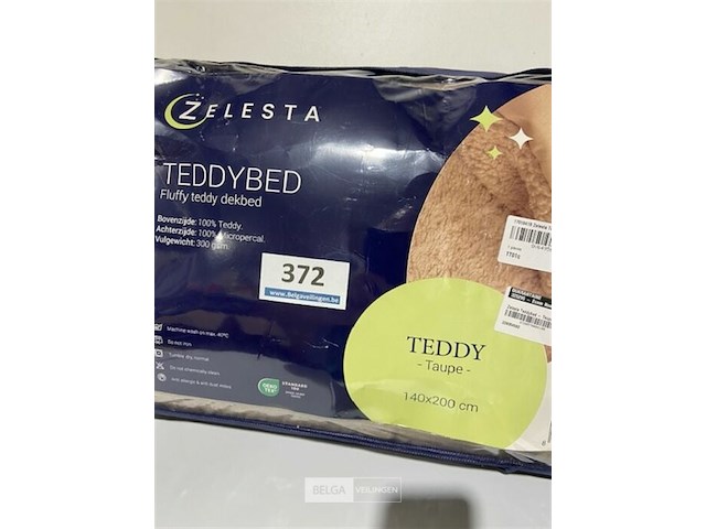 Zelesta teddybed fluffy taupe 140 x 200 300 gr - afbeelding 3 van  3