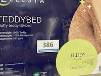 Zelesta teddybed fluffy taupe 140 x 200 300 gr - afbeelding 3 van  3