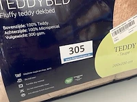 Zelesta teddybed fluffy taupe 200 x 200 300 gr - afbeelding 3 van  3