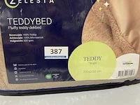 Zelesta teddybed fluffy taupe 200 x 200 300 gr - afbeelding 1 van  3