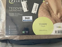 Zelesta teddybed fluffy taupe 240 x 200 - afbeelding 1 van  3