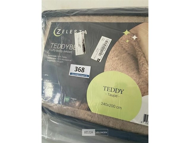 Zelesta teddybed fluffy taupe 240 x 200 - afbeelding 3 van  3