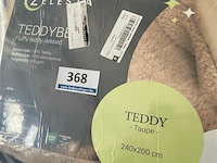 Zelesta teddybed fluffy taupe 240 x 200 - afbeelding 3 van  3