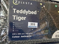Zelesta teddybed tiger anthracite 240 x 200 200 gr - afbeelding 3 van  3