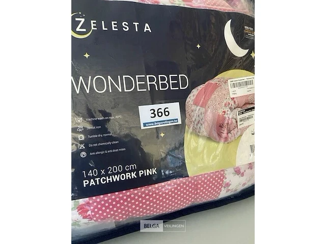 Zelesta wonderbed patchwork pink 140 x 200 - afbeelding 3 van  3