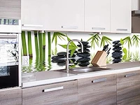 Zelfklevende achterwand waterdicht zen-stenen 260x60cm - afbeelding 1 van  3