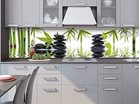 Zelfklevende achterwand waterdicht zen-stenen 260x60cm - afbeelding 2 van  3
