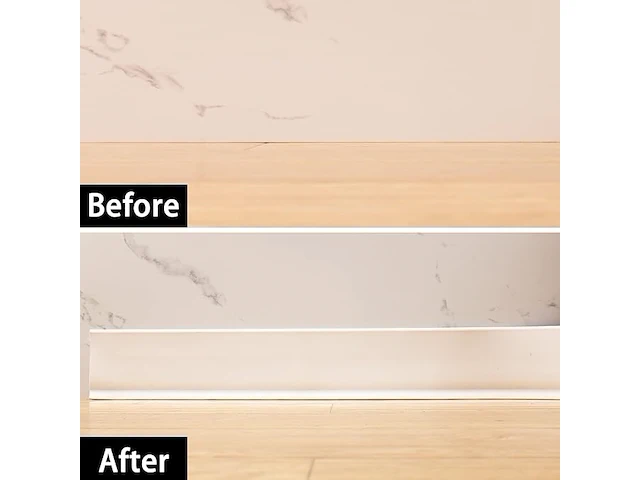 Zelfklevende vinyl plintstrip 10cm hoog, 6m op rol - afbeelding 1 van  5