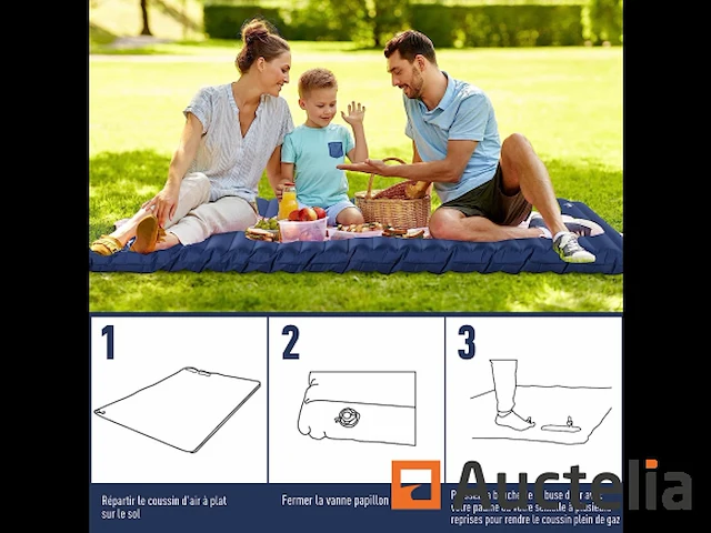 Zelfopblazend campingmatras - grand confort 2 personen - afbeelding 2 van  9