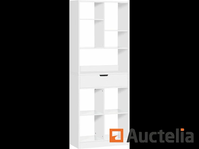 Zelfstandige houten boekenkast met lade - afbeelding 2 van  5