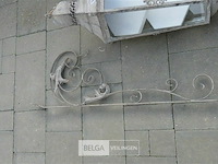 Zeshoekige hanglantaarn in een antieke, verweerde afwerking - afbeelding 2 van  4