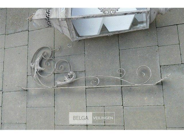 Zeshoekige hanglantaarn in een antieke, verweerde afwerking - afbeelding 3 van  4