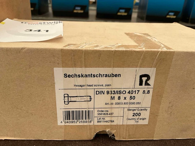 Zeskantsbouten m 8x50 + m 24 x160. - afbeelding 3 van  3