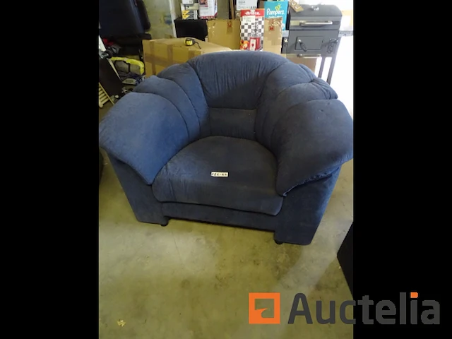 Zetel club blauw rond - afbeelding 1 van  4