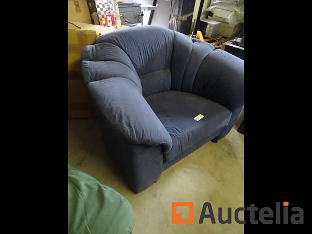 Zetel club blauw rond - afbeelding 2 van  4