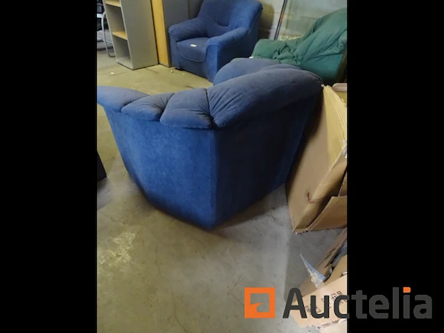 Zetel club blauw rond - afbeelding 3 van  4