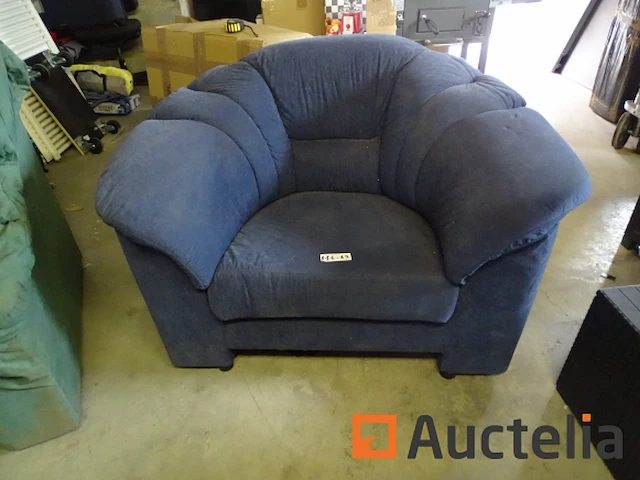 Zetel club blauw rond - afbeelding 4 van  4