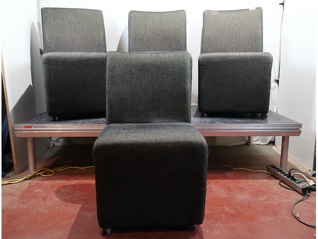 Zetel op wielen (x4) - afbeelding 1 van  5