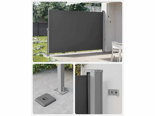 Zijluifel met box in uitschuifbaar roestbestendig staal 200 x 400 cm - afbeelding 5 van  6