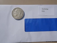 Zilveren munt 5 francs leopold iii - afbeelding 1 van  1