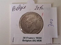 Zilveren munt belgië - afbeelding 1 van  3