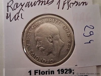 Zilveren munt florin - afbeelding 2 van  3