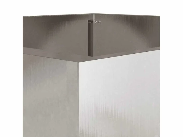Zilveren plantenbak 42x38x75 cm rvs (x2) - afbeelding 4 van  14
