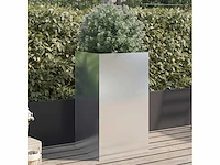 Zilveren plantenbak 42x38x75 cm rvs (x2) - afbeelding 13 van  14