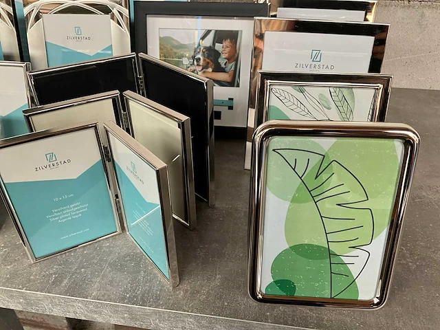 Zilverstad diverse verzilverde fotolijsten (18x) - afbeelding 5 van  9