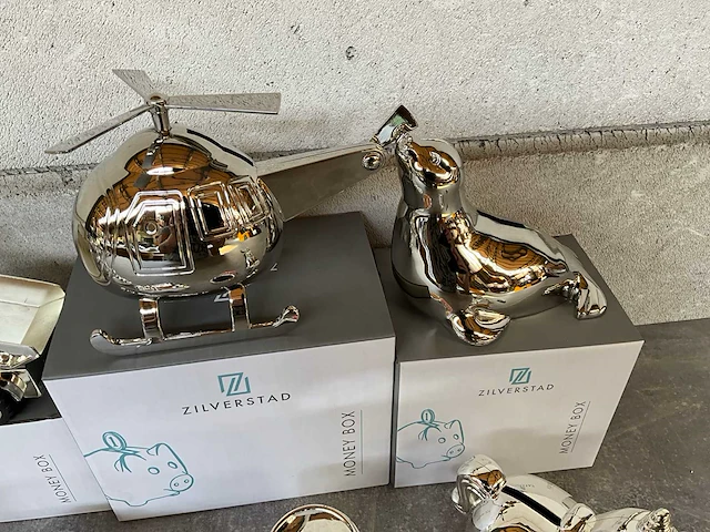 Zilverstad verzilverde spaarpotten (11x) - afbeelding 5 van  10