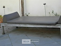 Zit-/ligbank voor de tuin met kussens 2x250 cm - afbeelding 2 van  3