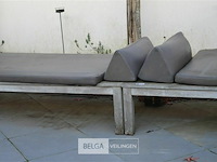 Zit-/ligbank voor de tuin met kussens 2x250 cm - afbeelding 3 van  3