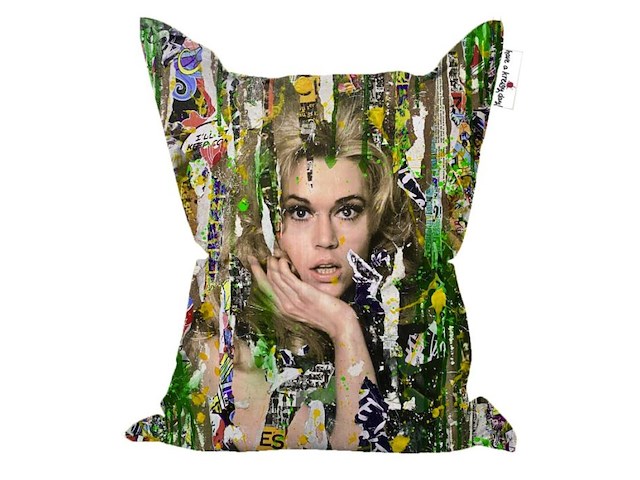 Zitzak - kreisy - xl - 130 x 100 cm. - wasbaar - gevulde binnenzak - ook voor outdoor - jane - afbeelding 3 van  3