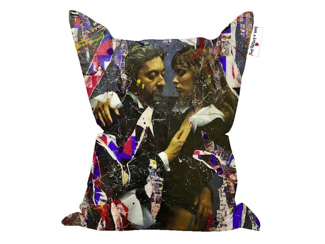 Zitzak - kreisy - xl - 130 x 100 cm. - wasbaar - gevulde binnenzak - ook voor outdoor - serge - afbeelding 3 van  3