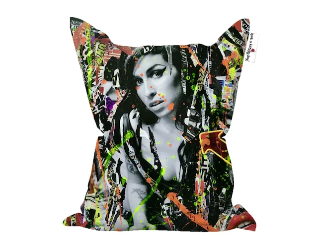 Zitzak - kreisy - xxl - 180 x 130 cm. - wasbaar - gevulde binnenzak - ook voor outdoor - amy - afbeelding 3 van  3